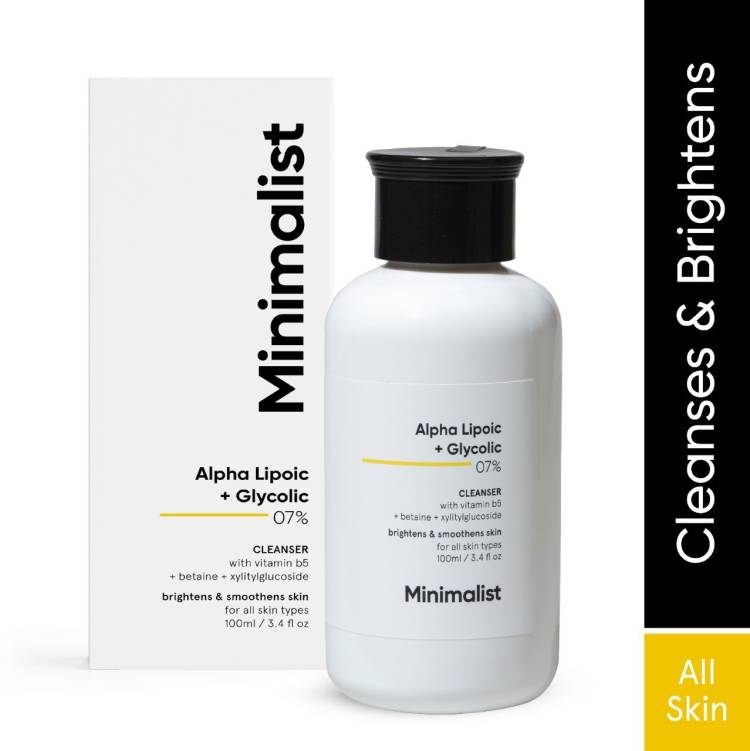 Minimalist 7% ALA & AHA Brightening  with Vitamin B5 For Glowing Skin Face Wash Price in India