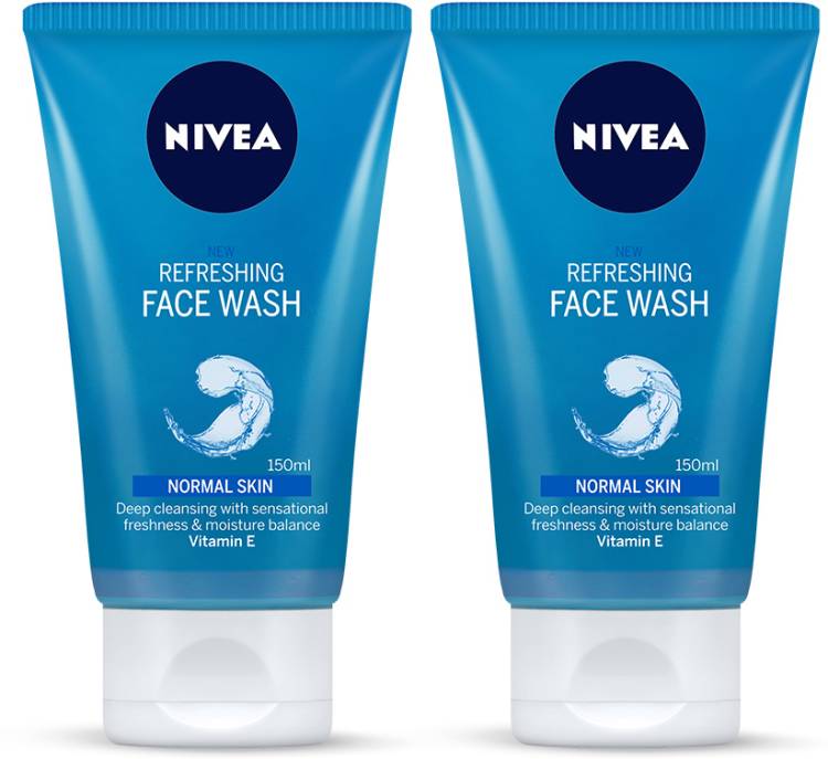 NIVEA Refreshing , 150 ml (Pack of 2) Face Wash Price in India