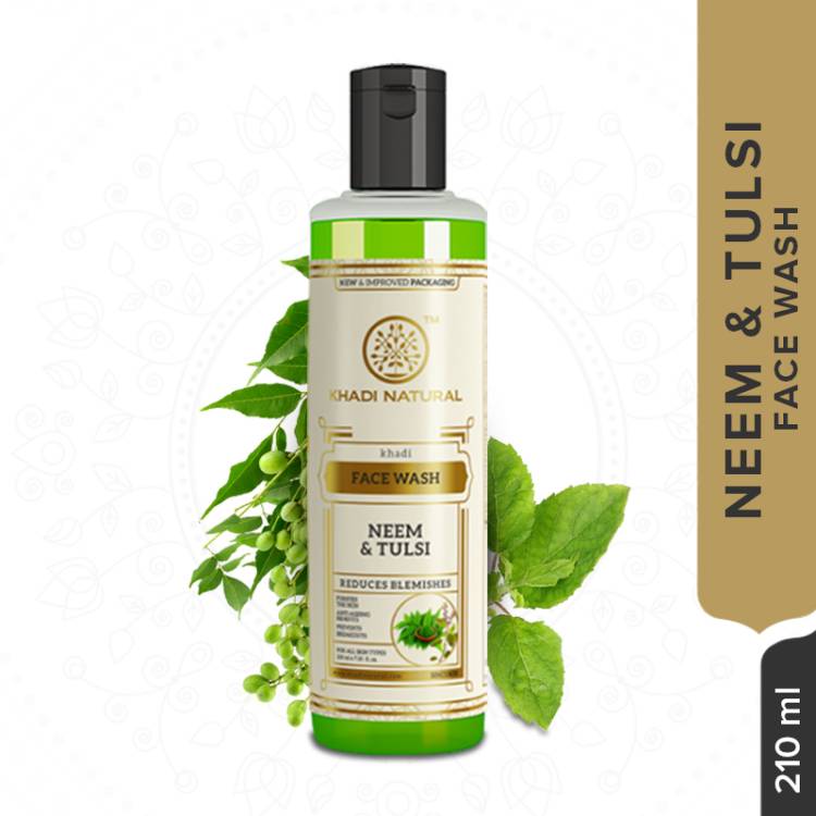 KHADI NATURAL Neem & Tulsi |Anti-acne|Dead Skin Removal|Deep Cleansing Face Wash Price in India