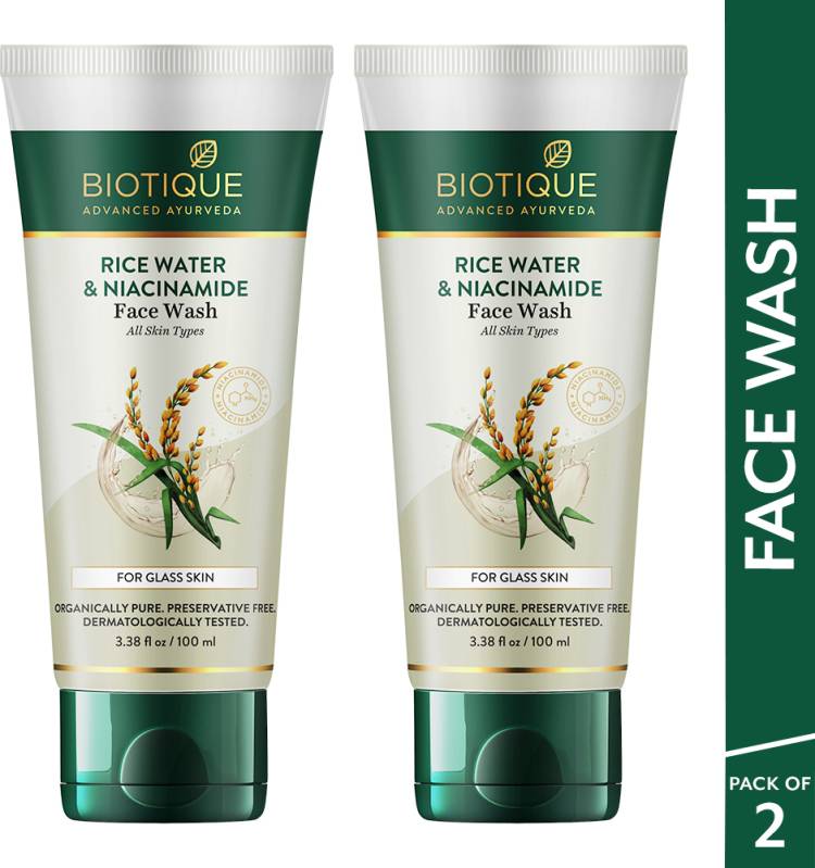 BIOTIQUE Rice Water & Niacinamide Gel |Removes Excess Oils & Reduce Blemishes Face Wash Price in India