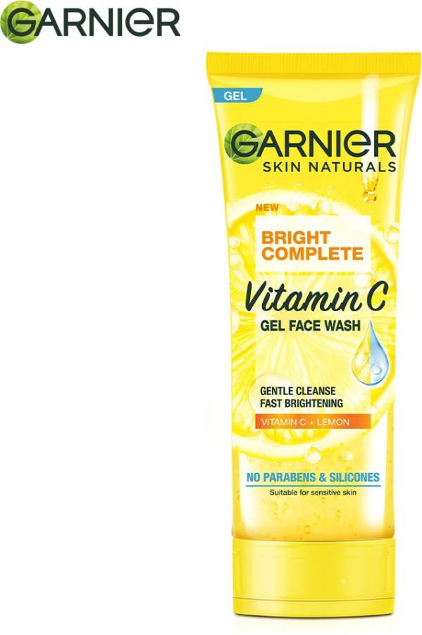 GARNIER Bright Complete Vitamin C Gel Facewash, Suitable for Sentitive Skin - 100g Face Wash Price in India