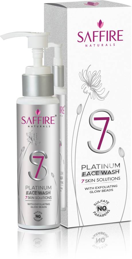 SAFFIRE Natural S7 Platinum face Wash |7 Skin Solutions | 100ml Face Wash Price in India