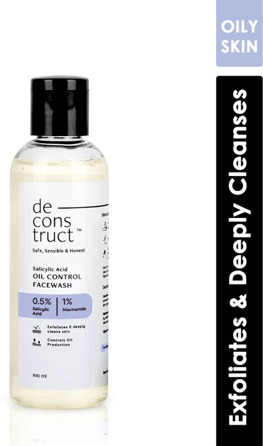 deconstruct Oil Control Face wash 0.5% Salicylic Acid +1% Niacinamide | For Acne and Pimples Face Wash Price in India