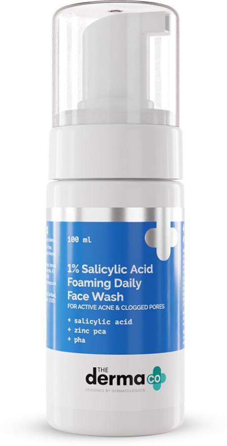 The Derma Co 1% Salicylic Acid Foaming Daily  for Active Acne & clogged Pores Face Wash Price in India