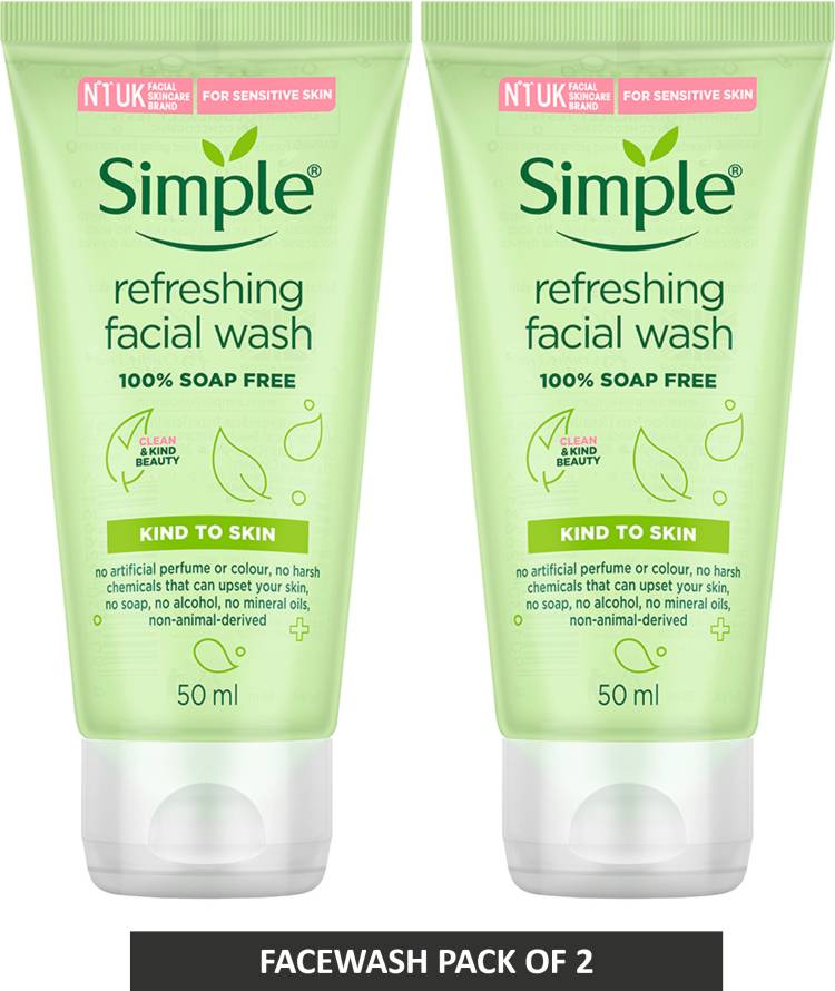 Simple Kind to Skin Refreshing Facial Wash Pack of 2 Face Wash Price in India