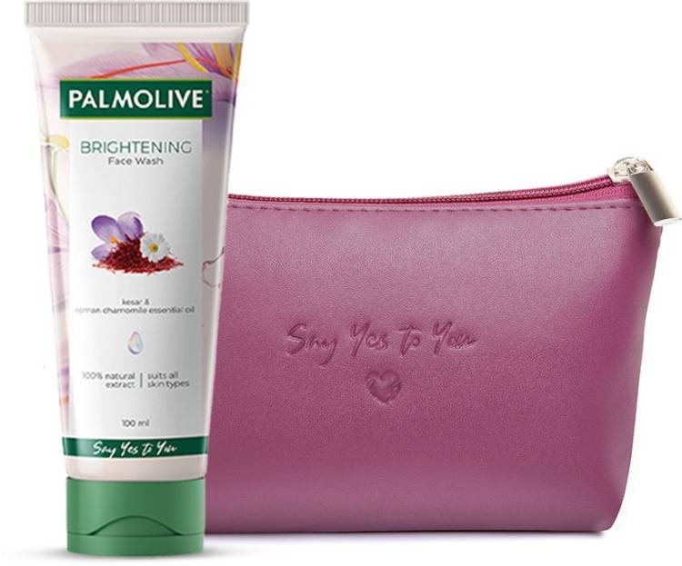 PALMOLIVE Brightening Gel (100ml) with Make-up Pouch Face Wash Price in India
