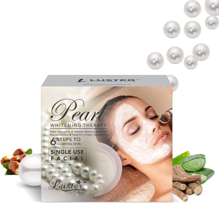 Luster Pearl Facial kit | 6 Step Facial | Single Use Mini Facial Kit For Women & Men Price in India