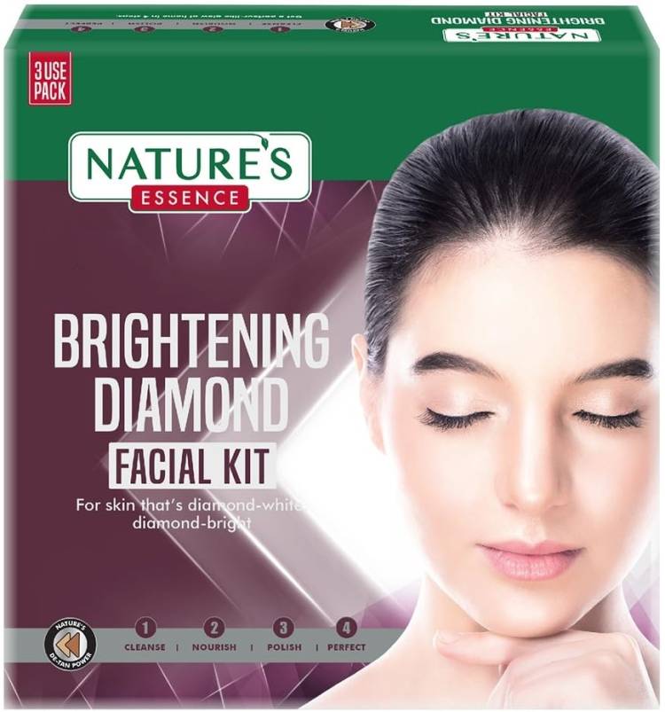 Nature's Essence Brightening Diamond Facial Kit With Free Facewash, 60g + 50ml Price in India