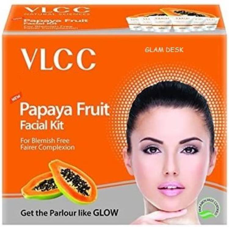 Glam Desk vlcc Papaya Fruit Facial kit for Blemish Free and Fairer Complexion (60 g) Price in India