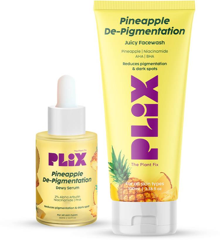 Plix 5% Pineapple Foaming Face Wash And Serum for Pigmentation & Dark Spots Price in India