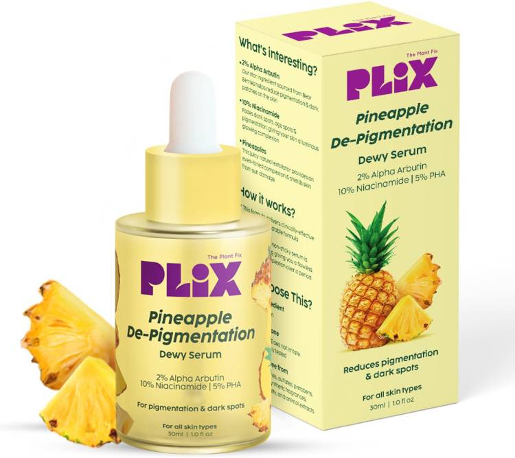 Plix 2% Alpha Arbutin Pineapple Serum for Pigmentation & Dark Spot Reduction Price in India