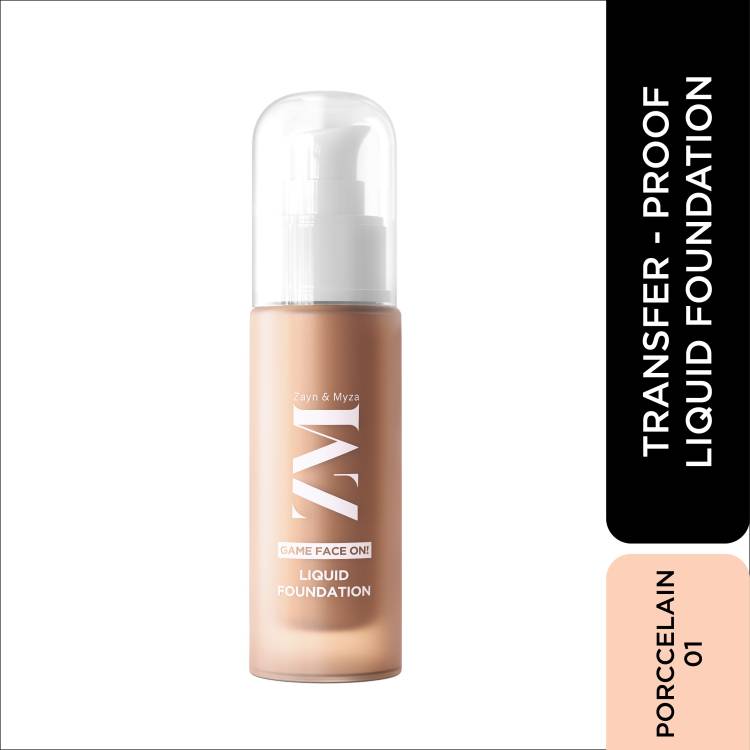 ZM Zayn & Myza Game Face on Liquid Foundation| Smudge-Proof | Transfer Proof | SPF 25 Foundation Price in India