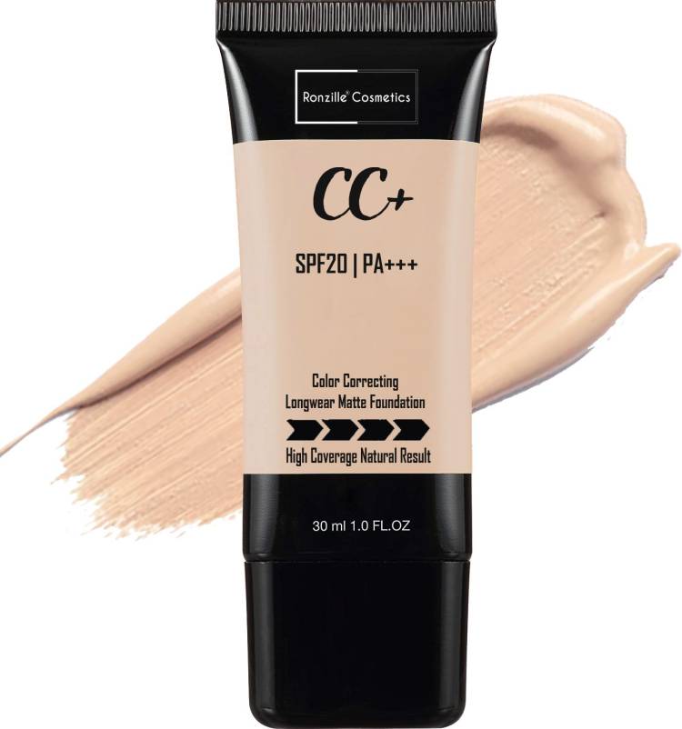 RONZILLE CC Creme Matte Foundation Fair Shade & (SPF 20/PA+++)  Foundation Price in India