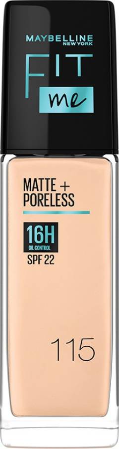 MAYBELLINE NEW YORK Fit Me Matte+Poreless Liquid Foundation (With Pump & SPF 22), 220 Natural Beige, 30ml Foundation Price in India