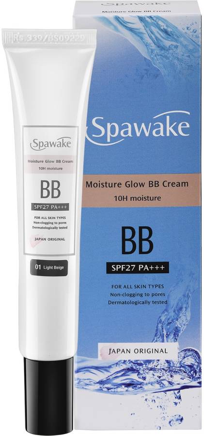 Spawake Moisture Glow BB Cream 01 Light Beige with SPF27/PA+++,All Skin Types,30g Foundation Price in India