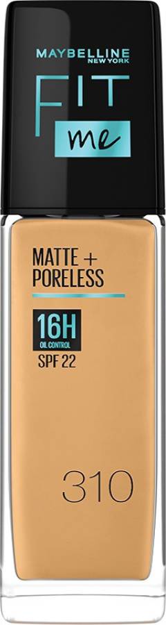 MAYBELLINE NEW YORK Fit Me Matte+Poreless Liquid Foundation (With Pump & SPF 22), 310 Sun Beige Foundation Price in India