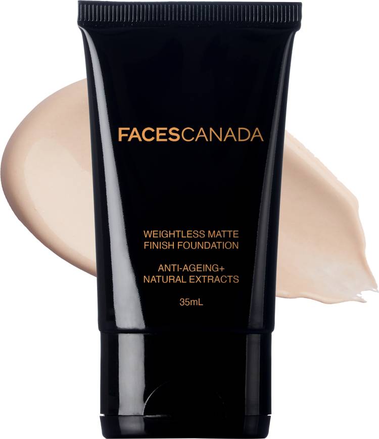 FACES CANADA Weightless Matte Finish Foundation Ivory 01 35ml Foundation Price in India