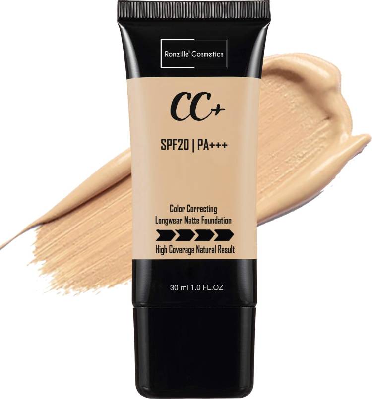 RONZILLE CC+ Creme Matte Foundation Light Shade & (SPF 20/PA+++)  Foundation Price in India