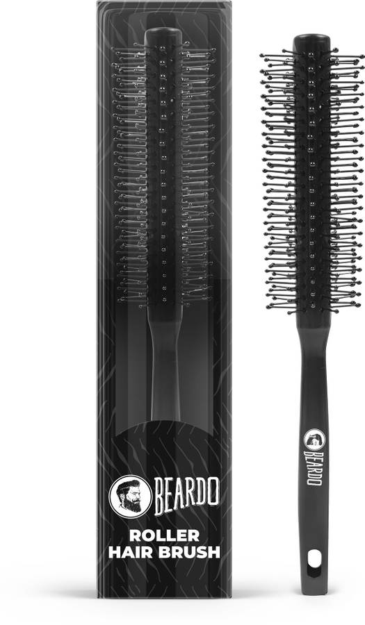 BEARDO Roller Volumizer Hair Brush for Smoothing & Volumizing| Mini Paddle Comb for Men Price in India