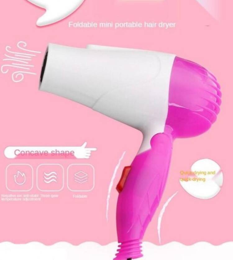 favoru NV-1290 Foldable Hair Dryer for Men & Women with Stylish Nozzle, 2 Speed Control Hair Dryer Price in India