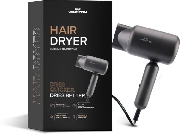 Winston Hair Dryer with Hot & Cool Air Modes, Multiple Speed Gears Foldable Design Hair Dryer Price in India