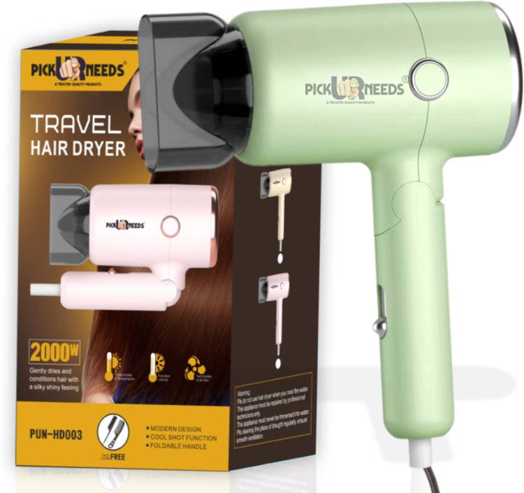 Pick Ur Needs Stylish 2000W Professional Hot & Cold Hair Dryer with Handle Foldable Hair Dryer Price in India