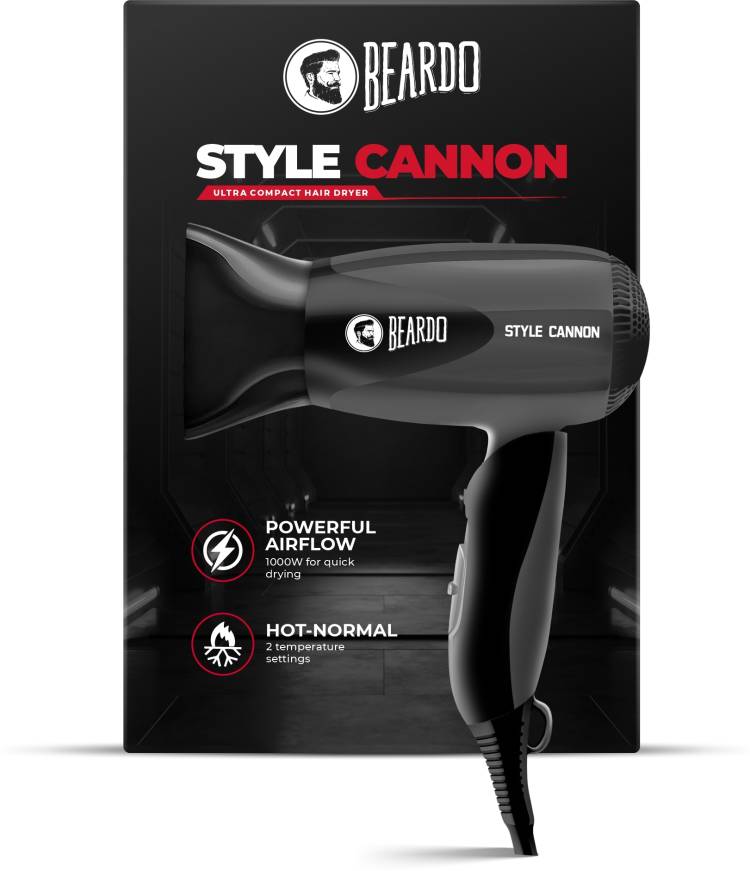 Beardo Style Cannon Ultracompact Hair Dryer | 1000 Watts Foldable Hair Dryer Hair Dryer Price in India