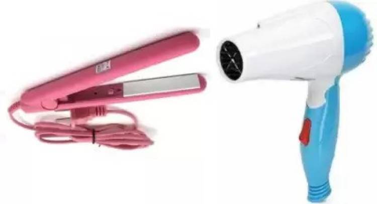 Coverbrown Mini Hair Straighter with Electric Foldable Hair Dryer With 2 Speed Control Hair Dryer Price in India