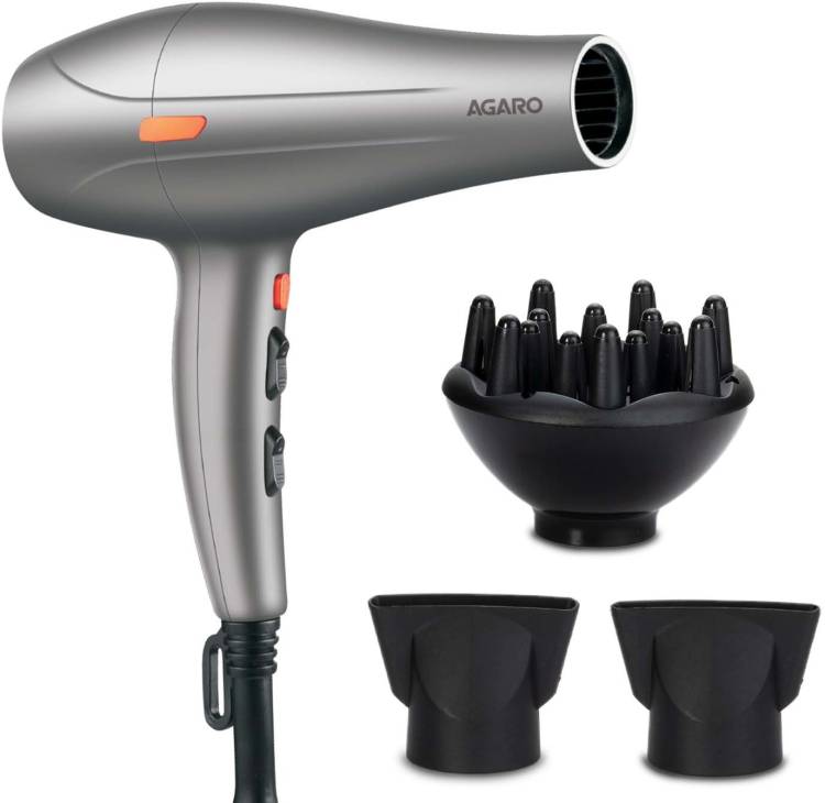 AGARO HD-1124 2400 Watts Professional Hair Dryer with AC Motor, Silver Hair Dryer Price in India