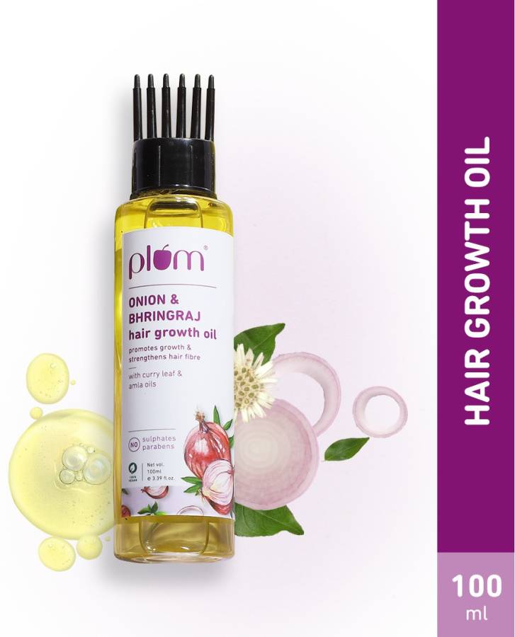 Plum Onion and Bhringraj Hair Growth Oil with Curry Leaf and Amla Oils | Hair Oil Price in India