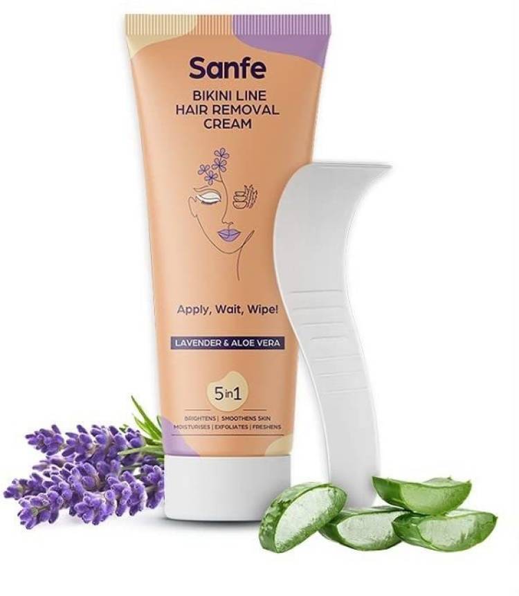 Sanfe Bikini Line Hair Removal Cream - 100 gm Lavender Cream Price in India