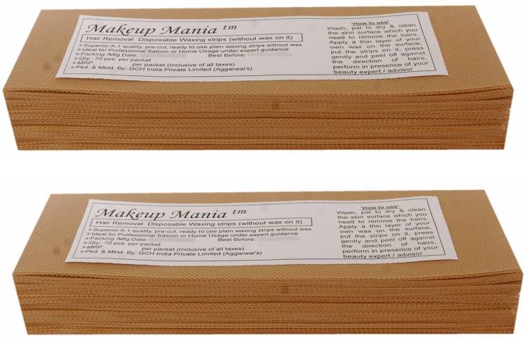 Makeup Mania Waxing Strips - Beige-140 Pcs Strips Price in India