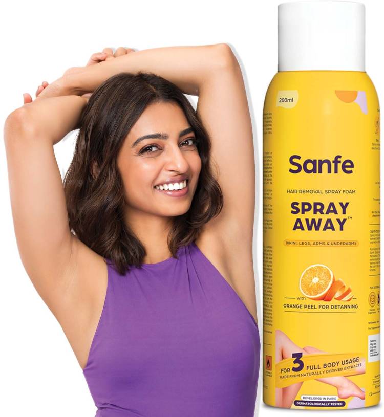 Sanfe Spray Away Hair Removal Spray | For Bikini, Legs, Arms & UnderArm 200 ml Spray Price in India