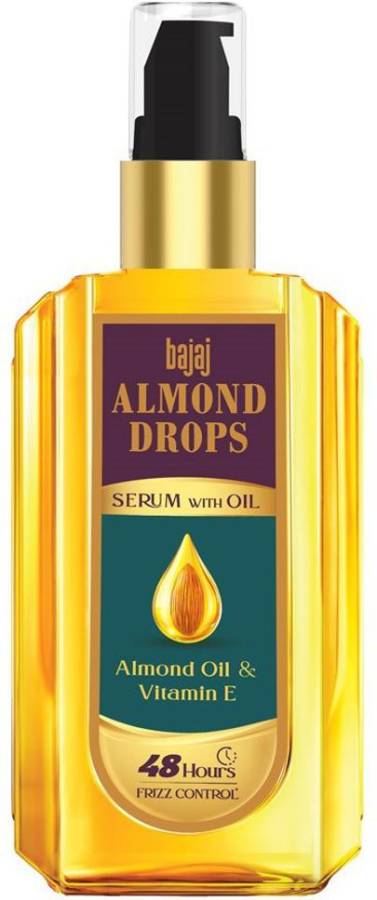 Bajaj Almond Drops Serum with Almond oil with Vitamin E, 48 hour frizz control, Price in India