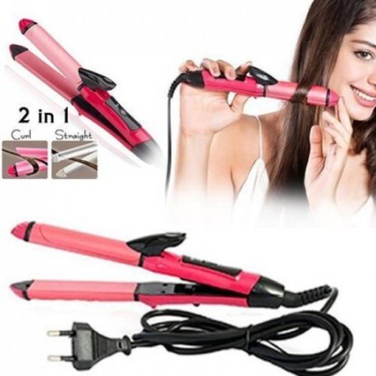 ENTROK NHC-2009 2 in 1 Nova Hair Straightener Plus Curler Machine for Women Hair Straightener Price in India