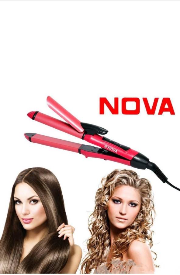 discounthub NOVA 2in1 hair curler and straightener (Pink) Hair Straightener Price in India