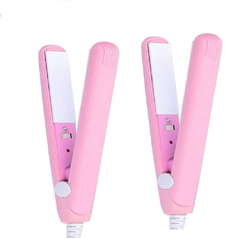 eXson Mini Temperature Control Flat Iron Brush and Curler Quick Hair Styler pack(2) Hair Straightener Price in India