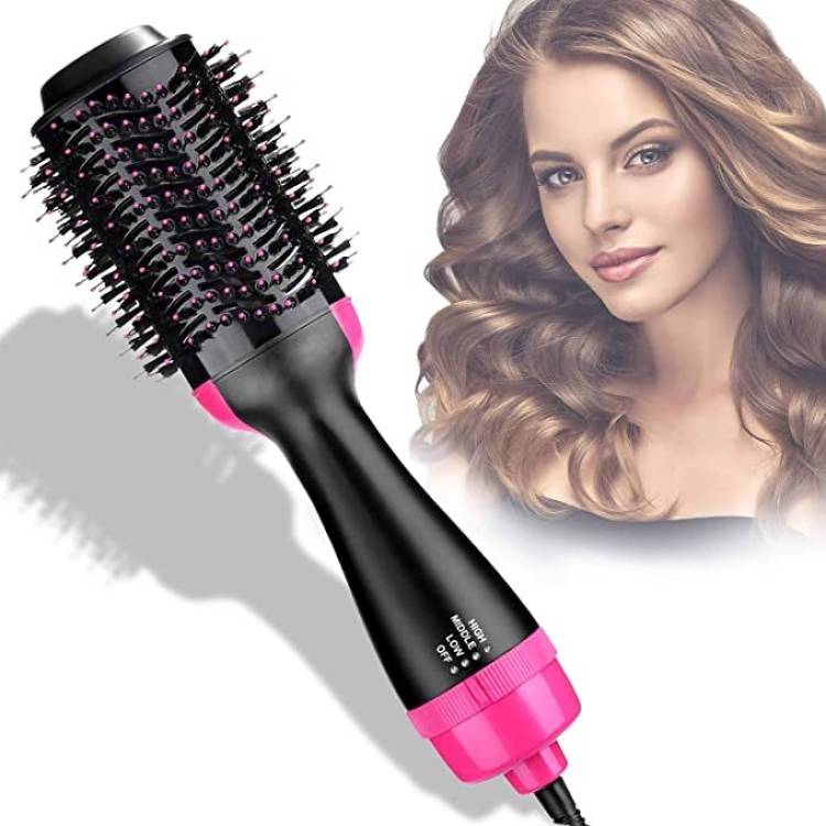 ClothyDeal Electric Hair Dryer and Volumizer, Negative Ion Hair Straightener Curler Brush Hair Dryer 5 in 1 Blow hair Styler Dryer Straightener, Hot Air Dryer Brush, Hair Straightener Brush Price in India