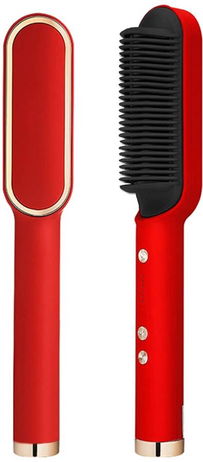 TRENDBUY Fh909 Straightner For Men & Women Hair Straightening and Smoothing, Electric Hair Comb Hair Straightener Brush Price in India