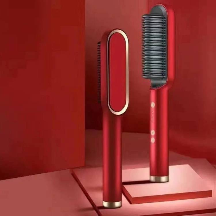 Nimiz Hair Straightener Comb for Women & Men HairStylemulticolorBrushHairStraightener Hair Straightener_red_Brush Hair Straightener Brush Price in India