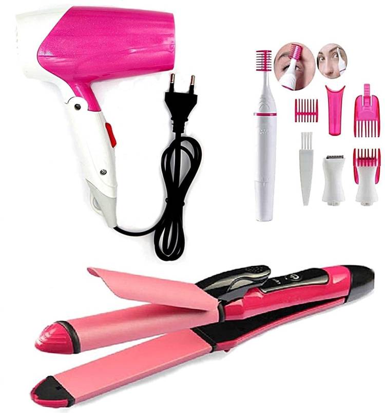 KEYA ENTERPRISE 2 In 1 Hair Straightener and Curler | Women Hair Removal Kit | Hair Styler Combo 3 Hair Straightener Price in India