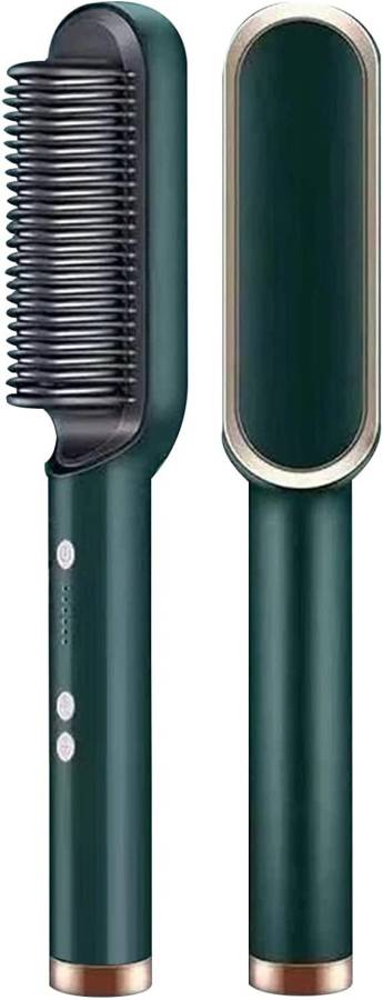ZVR Electric Hair Straightener Brush Curling Comb Ceramic Heated Hair Machine Electric Hair Straightener Brush Curling Comb Ceramic Heated Hair Machine Hair Straightener Brush Price in India