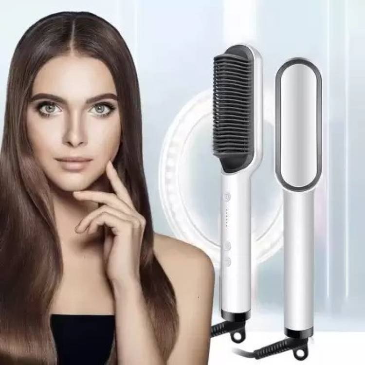 MODERNEHUB Hair Straightener Tourmaline Ceramic Hair Curler Brush Hair Comb Hair Straightener Comb for Women & Men, Hair Styler, Straightener Machine Hair Straightener Price in India