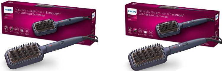 PHILIPS BHH885/10 (New) PACK OF 2 Hair Straightener Brush Price in India