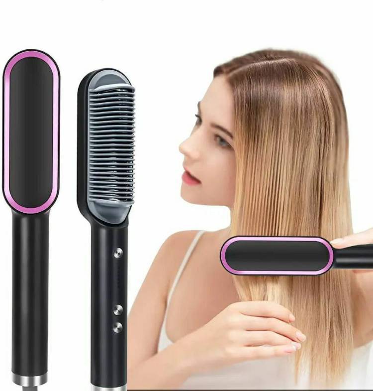 Nimiz Hair Straightener Comb for Women & Men HairStylemulticolorBrushHairStraightener Hair Straightener_Black Hair Straightener Brush Price in India