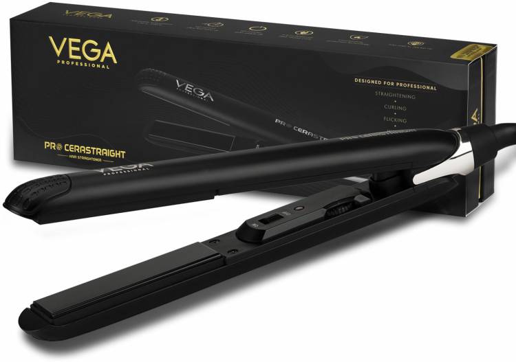 Vega Professional Pro Cera Straight Hair Straightener with Tourmaline Ceramic Plates, (VPVHS-09) VPVHS-09 Hair Straightener Price in India