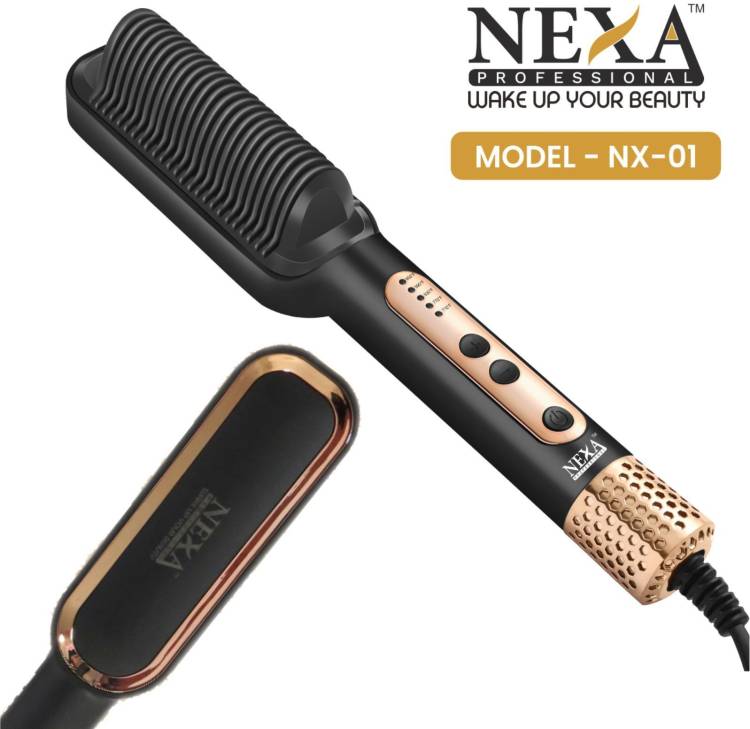 PROFESSIONAL FEEL Nexa Hair Straightener Brush Comb to give your hair iconic glam look Best Heating up to 950' F With Damage Control Hair Straightener Brush Price in India