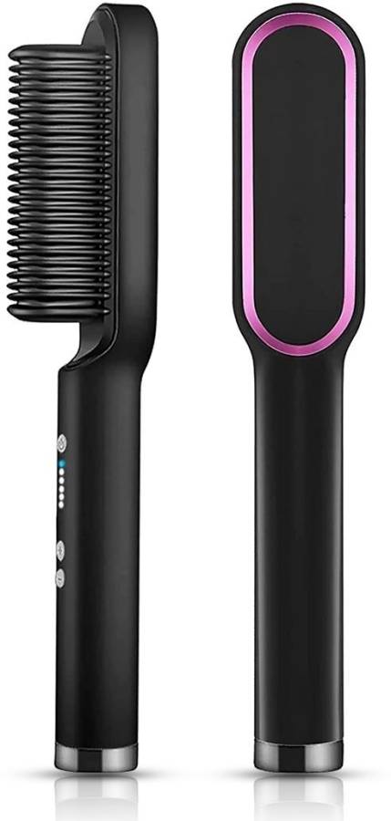 byPurenaturals Hair straightening Brush for men & women, Curly Hair Straightener Hair Straightener Brush Price in India