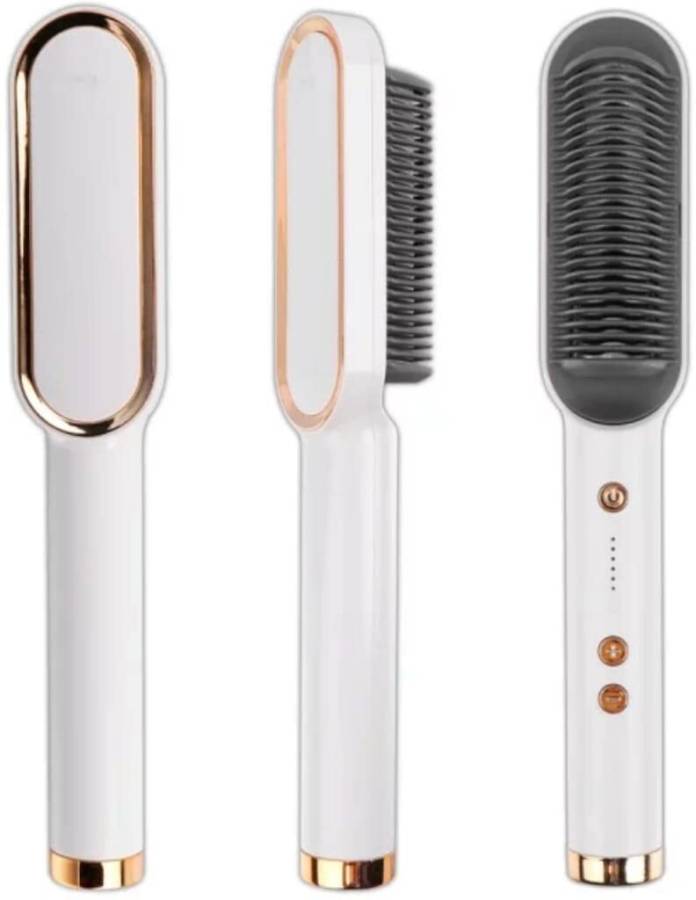 Kybero Hair Straightener Comb for Women & Men, Hair Styler Straightener Machine Brush PTC Heating Electric Straightener with 5 Temperature Control Hair Straightener Price in India