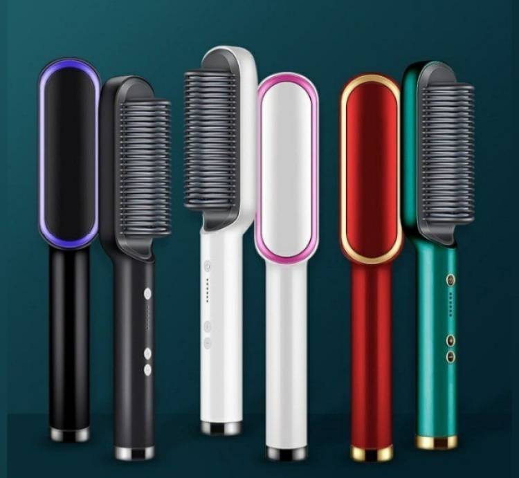 RALEX Hair Straightener Comb for Women & Men, Hair Styler, Straightener Machine - Brush/PTC Heating Electric Straightener with 5 Temperature Control Hair Straightener Price in India